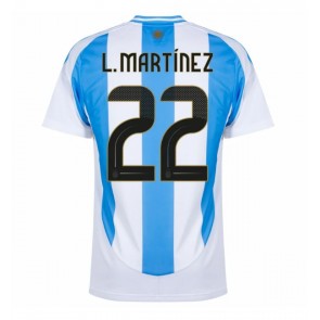 Billiga Argentina Lautaro Martinez #22 Hemmatröja Copa America 2024 Kortärmad